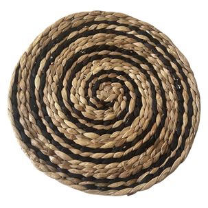 Pack De 6 Individuales Redondos R&uacute;sticos De 100 % Tejido De Yute