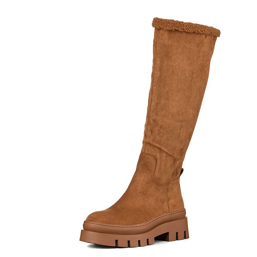 Botas Largas Mujer Casual Moda Gamuza Plataforma Weide Hx511 image number 4.0