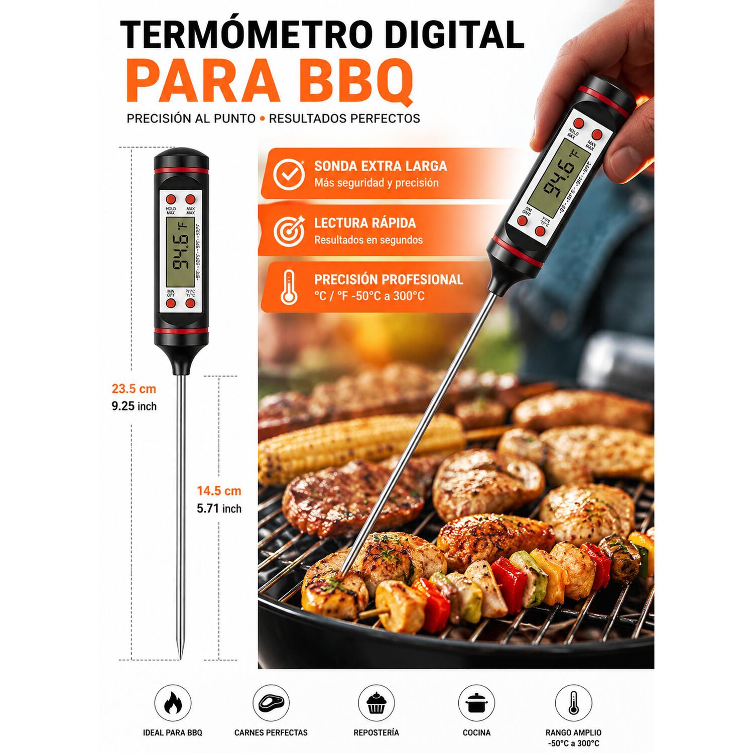 Termometro Cocina Digital Para Medir La Temperatura image number 4.0