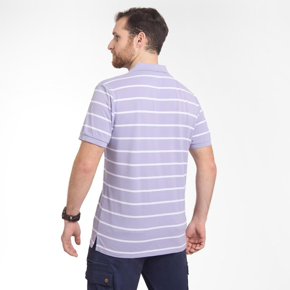 Polera Líneas Manga Corta Cuello Piqué Hombre Peroe image number 3.0