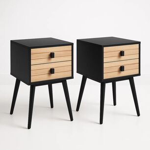 Pack De 2 Veladores Amber 40x38x58 Black