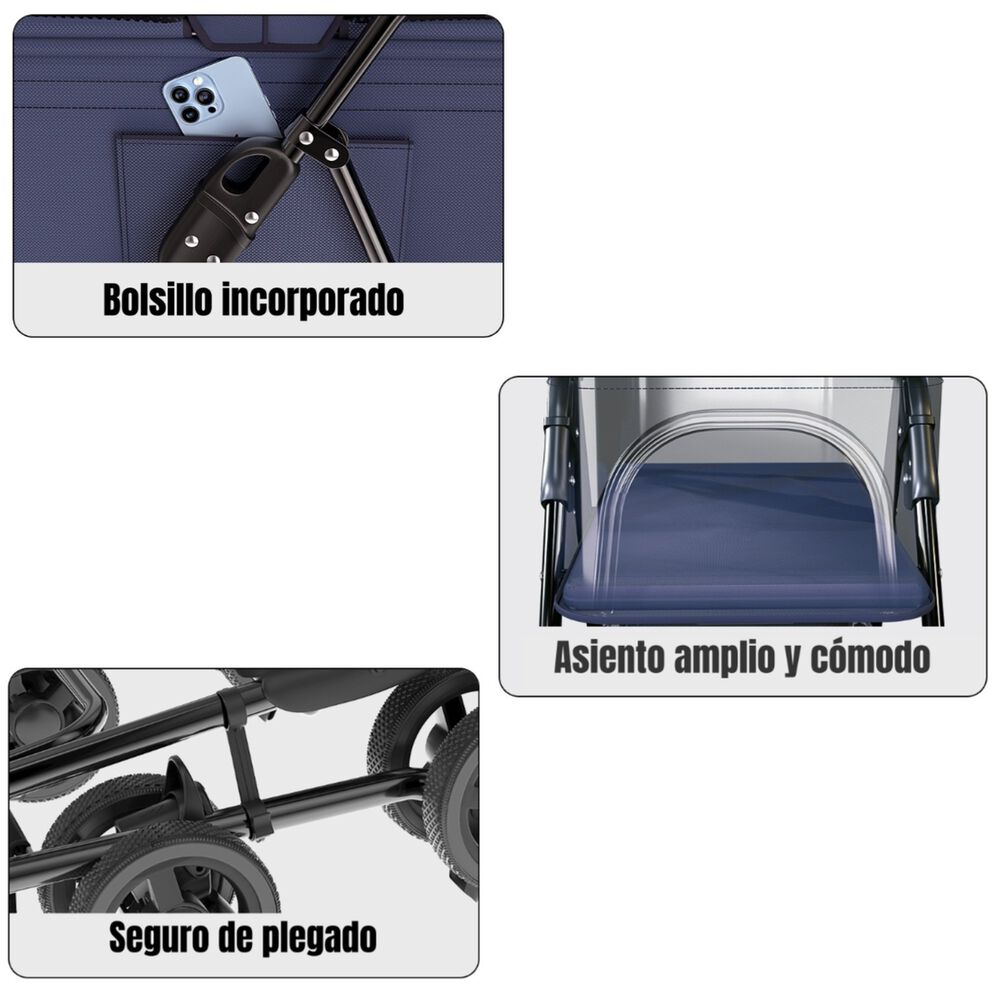 Coche Plegable 2 En 1 Para Mascotas Lubabycas Rosado image number 5.0