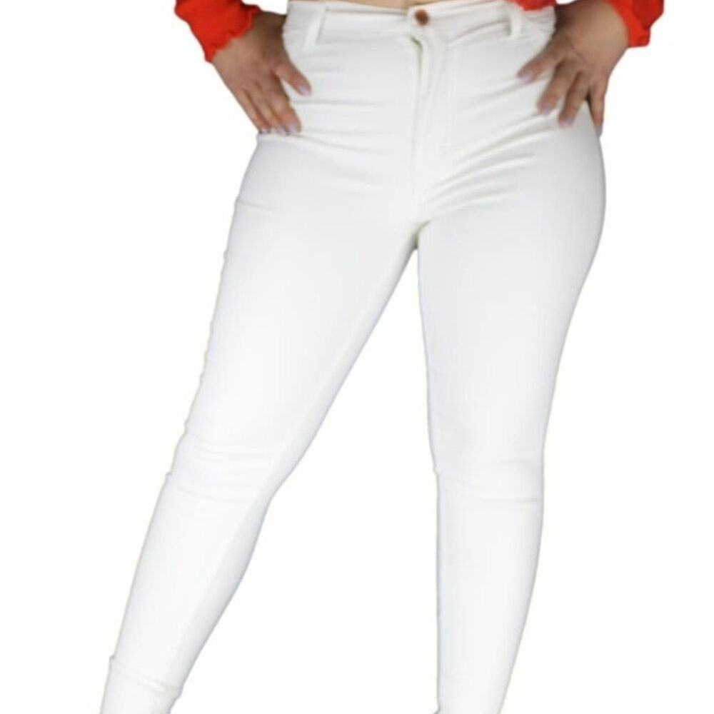 Pantalón Ecocuero Mujer Blanco image number 0.0