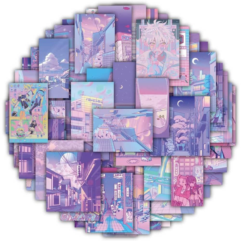 Stickers Aesthetic Mural Pegatinas (60 Unidades) image number 1.0