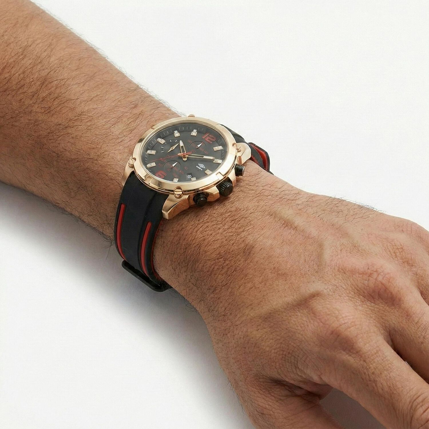 Reloj An&aacute;logo Hombre Umbro Plus Negro /rojo Umbp-1500-91 image number 2.0