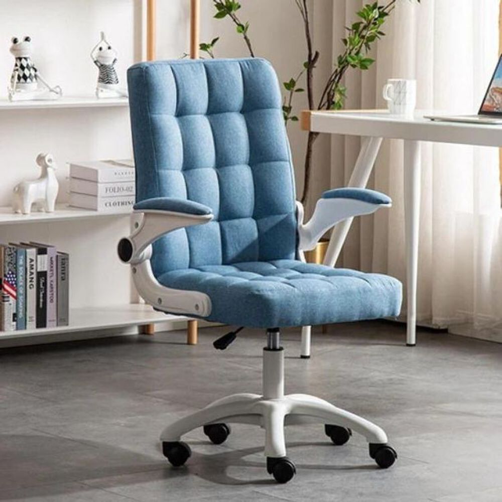 Silla De Oficina De Tela Altura Con Ajustable Y Ruedas image number 1.0