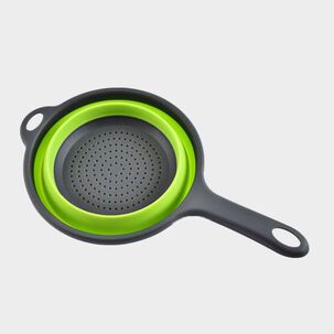Colador Escurridor Circular De Silicona Plegable Con Mango
