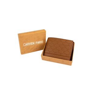 Billetera Hombre Lucca Caf&eacute; Con Monedero Carven Paris