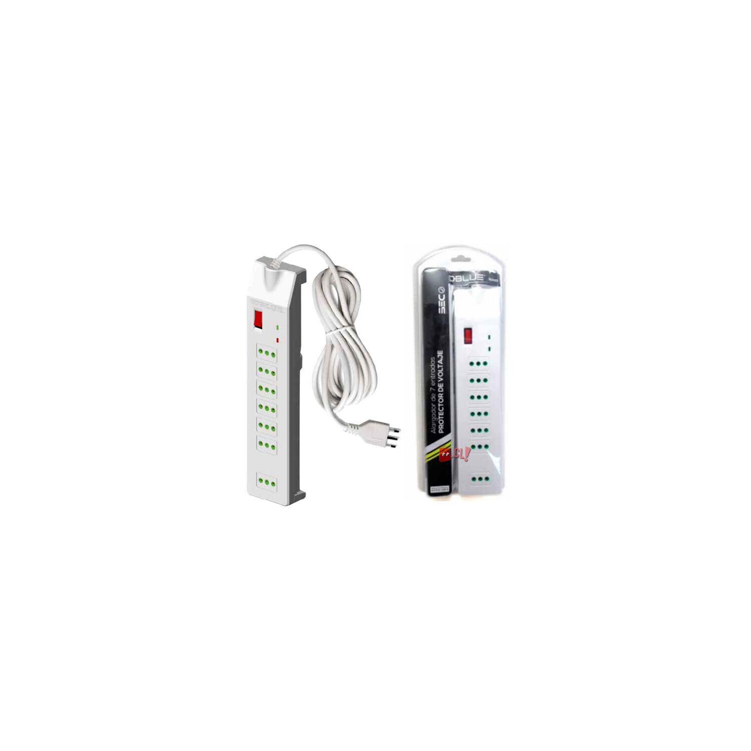 Alargador El&eacute;ctrico 7 Entradas 2.1mts Certificado - Ps image number 1.0