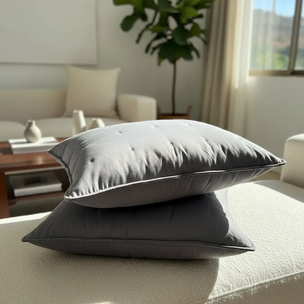 Set De 2 Cojines Bordados 6060 Cm Algod&oacute;n image number 1.0