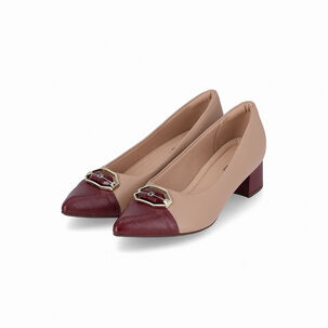 Zapato Mujer Vino/nude Taci Piccadilly