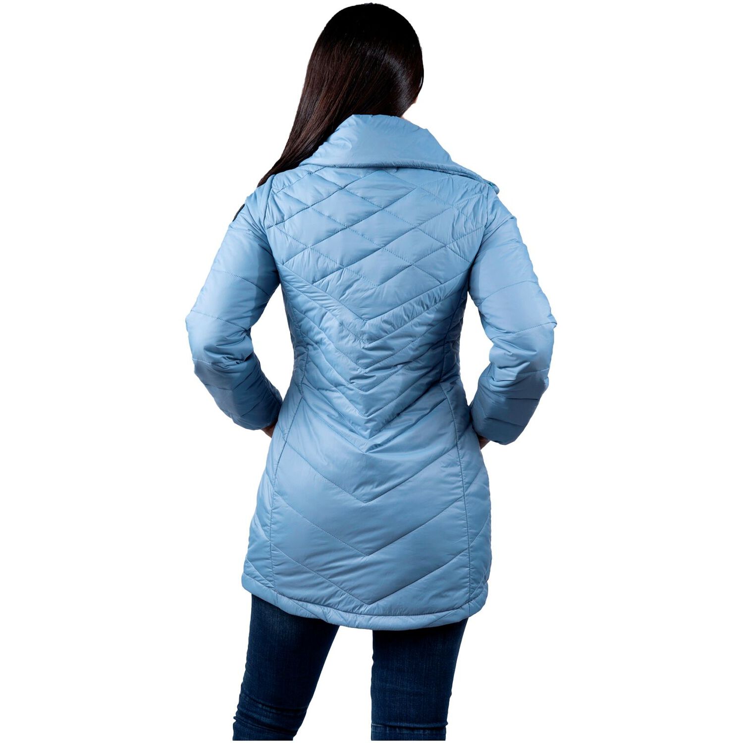 Parka Larga Peak Performance Mujer Vadstena Stone Blue image number 1.0