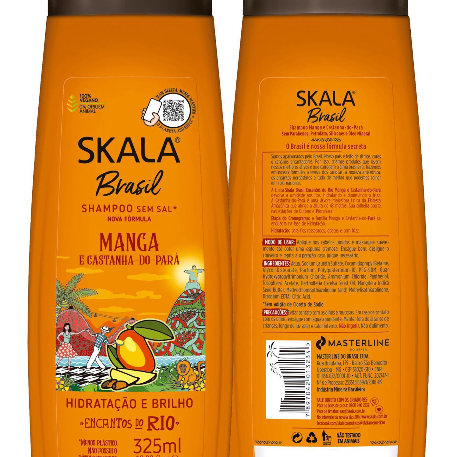 Shampoo Mango Y Casta&ntilde;a Skala Brasil 325 Ml image number 2.0