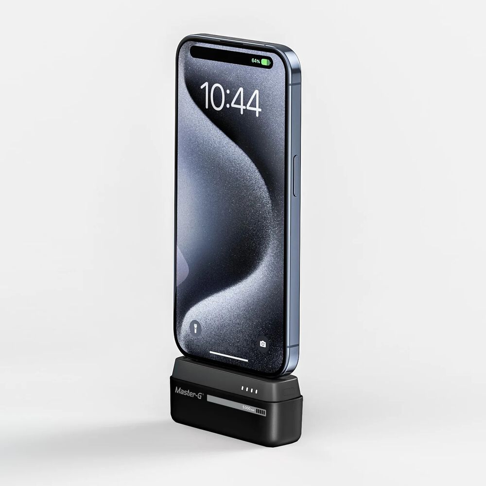 Master-g Cargador Port&aacute;til Power Bank Pocket 5000mah Lightning Para Iphone - Negro image number 3.0