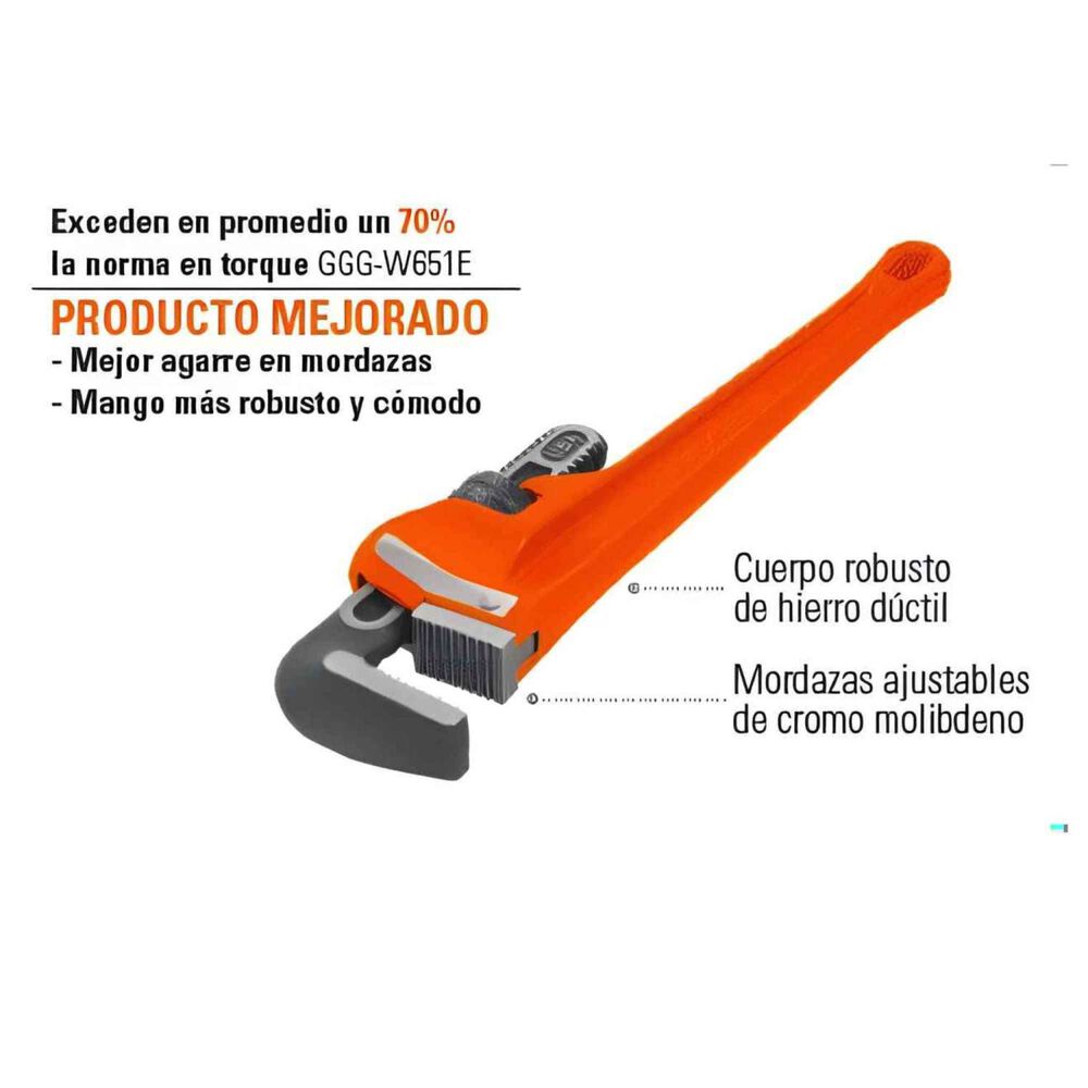 Llave Stilson 12" - Truper image number 1.0