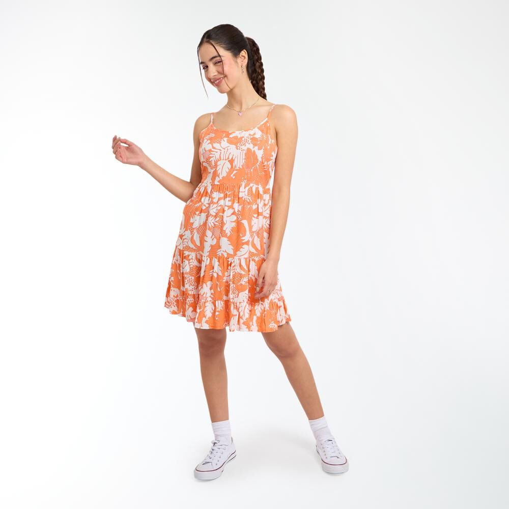Vestido Corto Estampado Sin Mangas Cuello Redondo Mujer Freedom image number 0.0