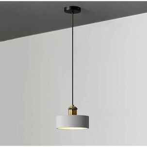 L&aacute;mpara Colgante Moderna Blanco Morava E-27 Con Ampolleta Luz Fria