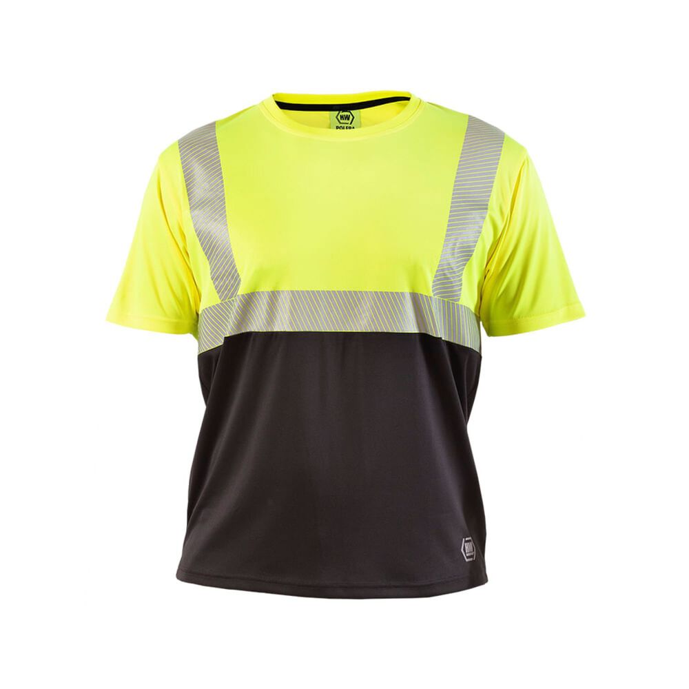 Polera Reflectiva Hw Amarillo Fluor Manga Corta image number 0.0