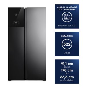 Refrigerador 522l No Frost Side By Side Inverter Es50b Black