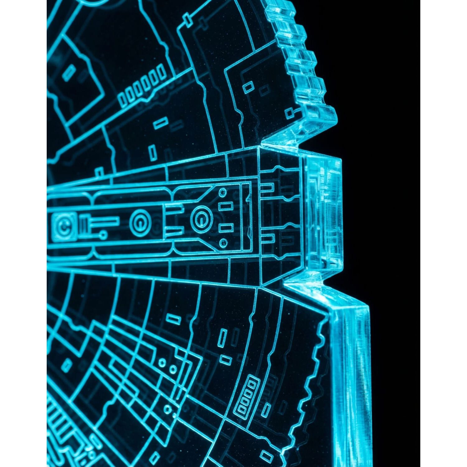 Lampara 3d Star Wars Halcon Milenario image number 4.0
