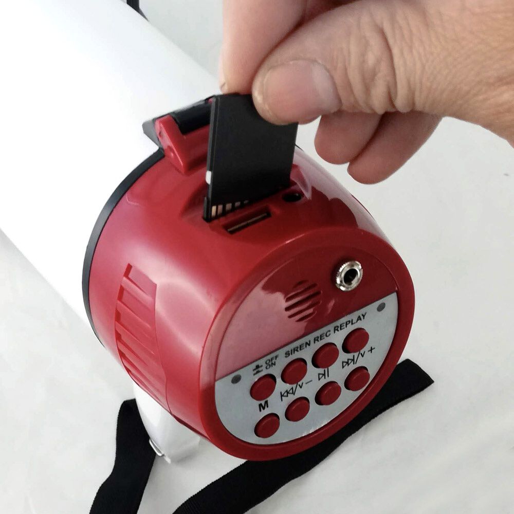 Meg&aacute;fono Amplificador 25w Recargable +micr&oacute;fono De Mano 500m image number 4.0