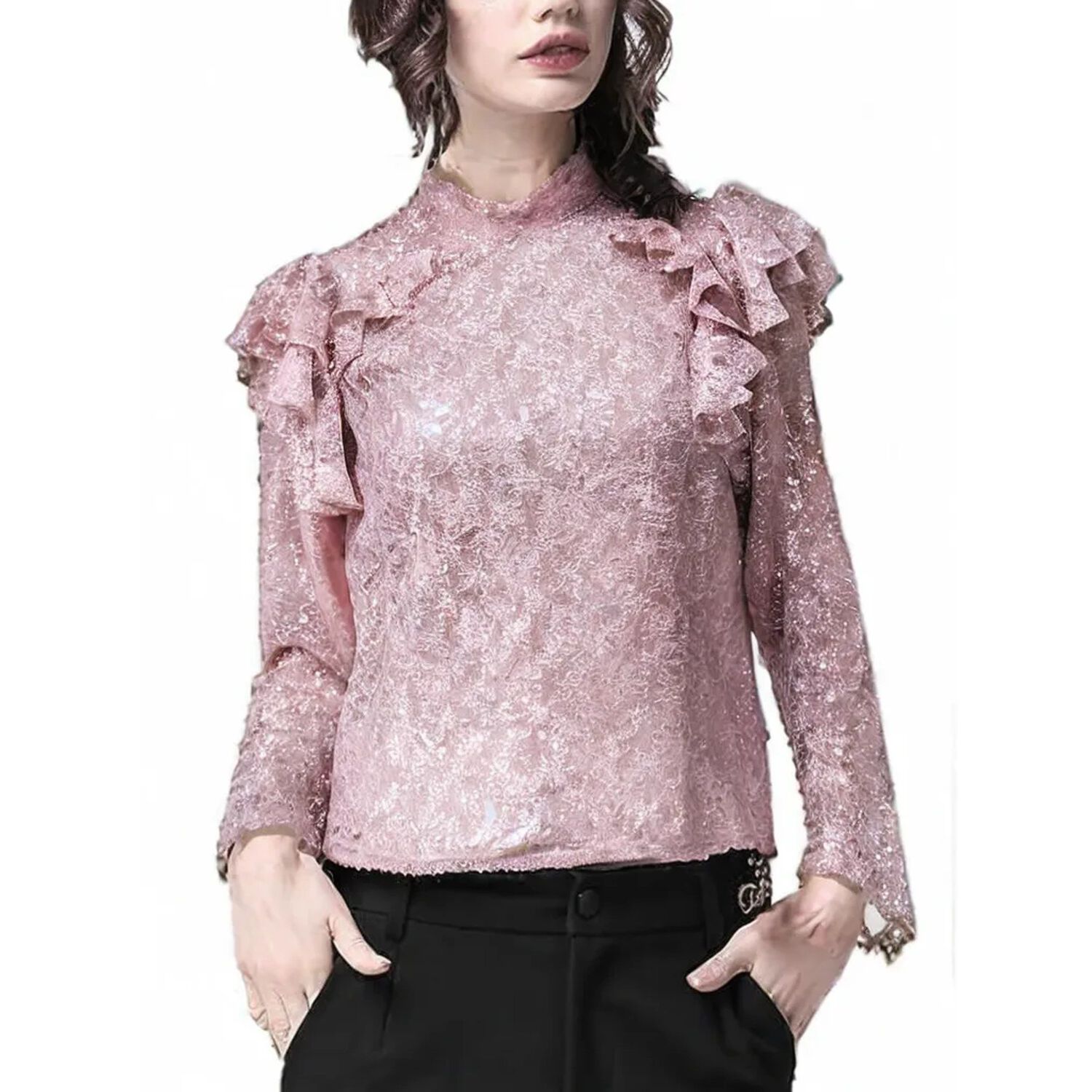 Polera Rosa S Forever 21 image number 0.0