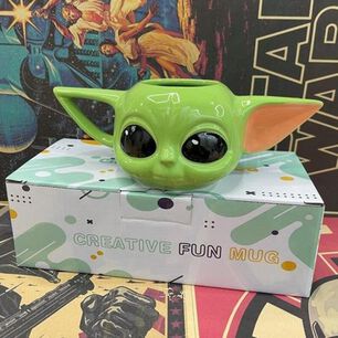 Taz&oacute;n Taza Ceramica 3d Baby Yoda Mandalorian