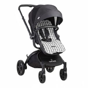 Coj&iacute;n Universal Coche Paseo Dise&ntilde;o Cuadros Gris 40 X 80 Cm