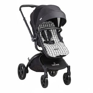 Coj&iacute;n Universal Coche Paseo Dise&ntilde;o Cuadros Gris 40 X 80 Cm