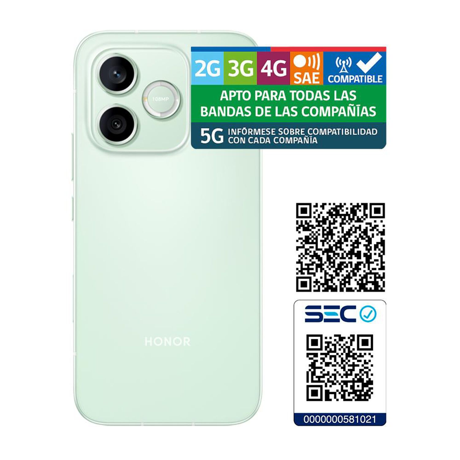 Smartphone Honor 600e / 5G / 512 GB / Verde / Liberado + SuperCharge 45W image number 8.0