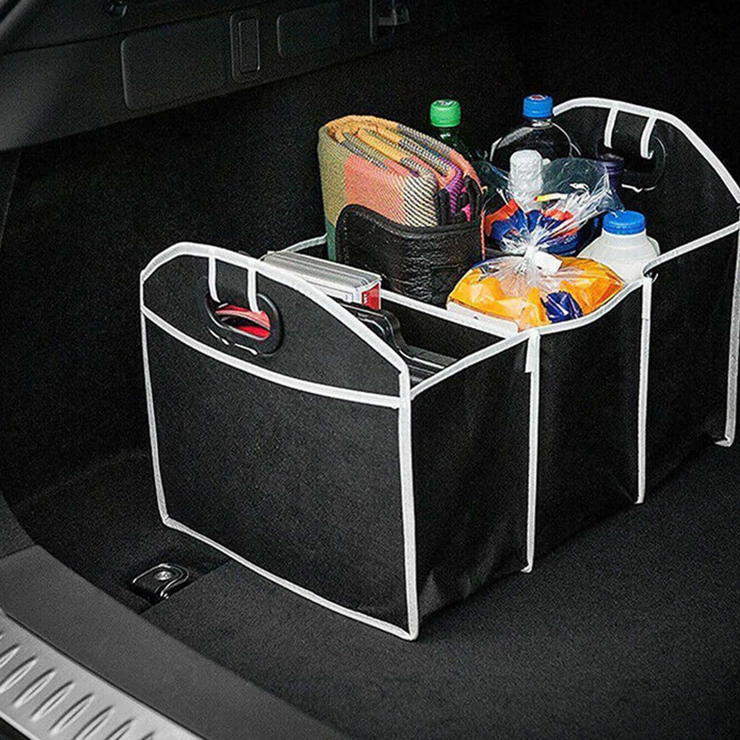 Bolso Organizador De Auto Desplegable Color Negro image number 2.0