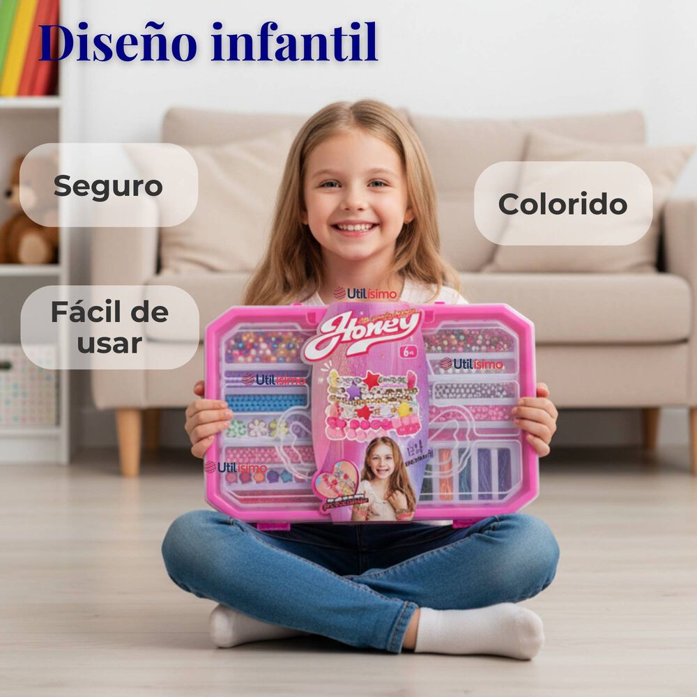 Set De Mostacillas Juguete Para Armar Crear Pulseras Y Collares image number 4.0