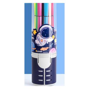 Pack 12 Lapices Boligrafos De Colores Azul Astronauta Kawaii