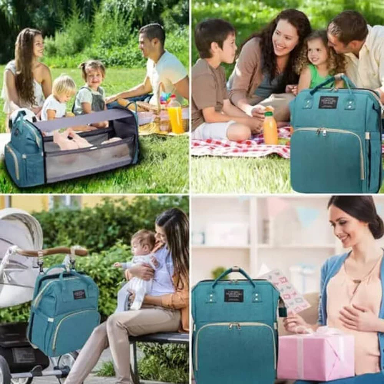 Mochila 3 En 1 Pa&ntilde;alera Cuna Y Mudador Port&aacute;til Para Beb&eacute;s image number 6.0