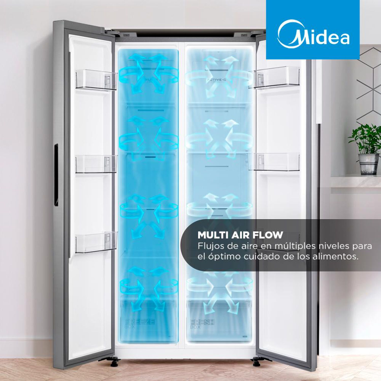 Refrigerador Side By Side Midea MDRS619FGE50 / No Frost / 460 Litros / D image number 4.0