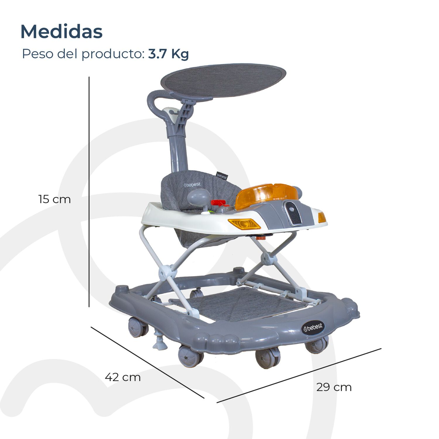 Andador 3 En 1 Discover & Play Gris image number 7.0