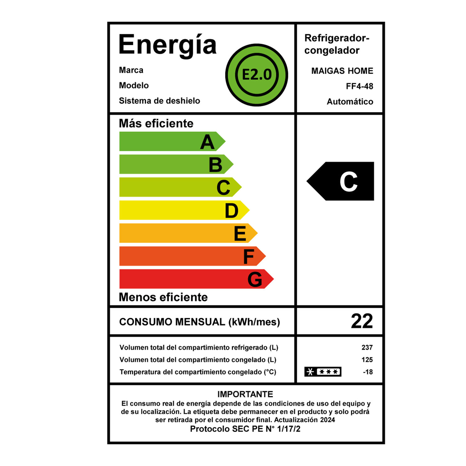 Refrigerador Side By Side 4 Puertas 362 Lts No Frost Ff4-48 image number 5.0