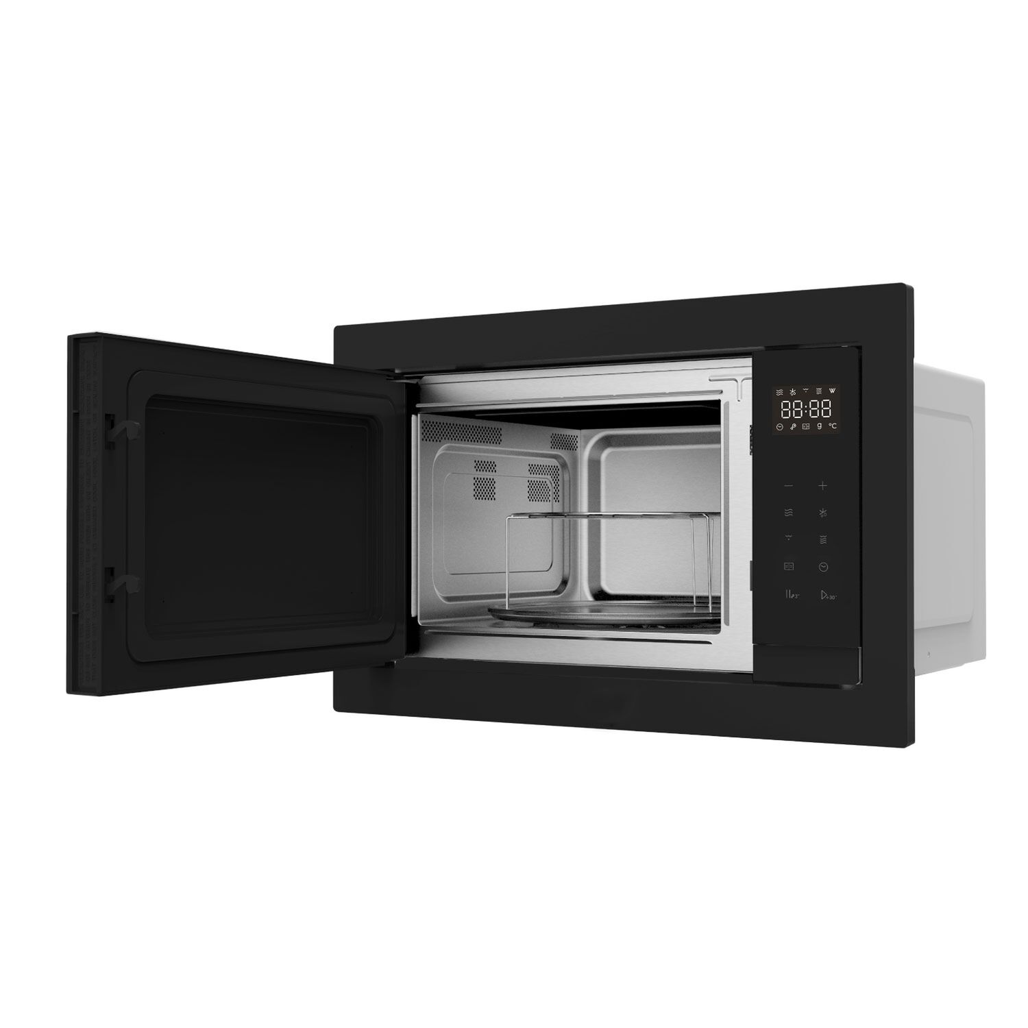 Horno Microondas Empotrable Gr&ouml;ner Black Glass Grill 25l image number 7.0