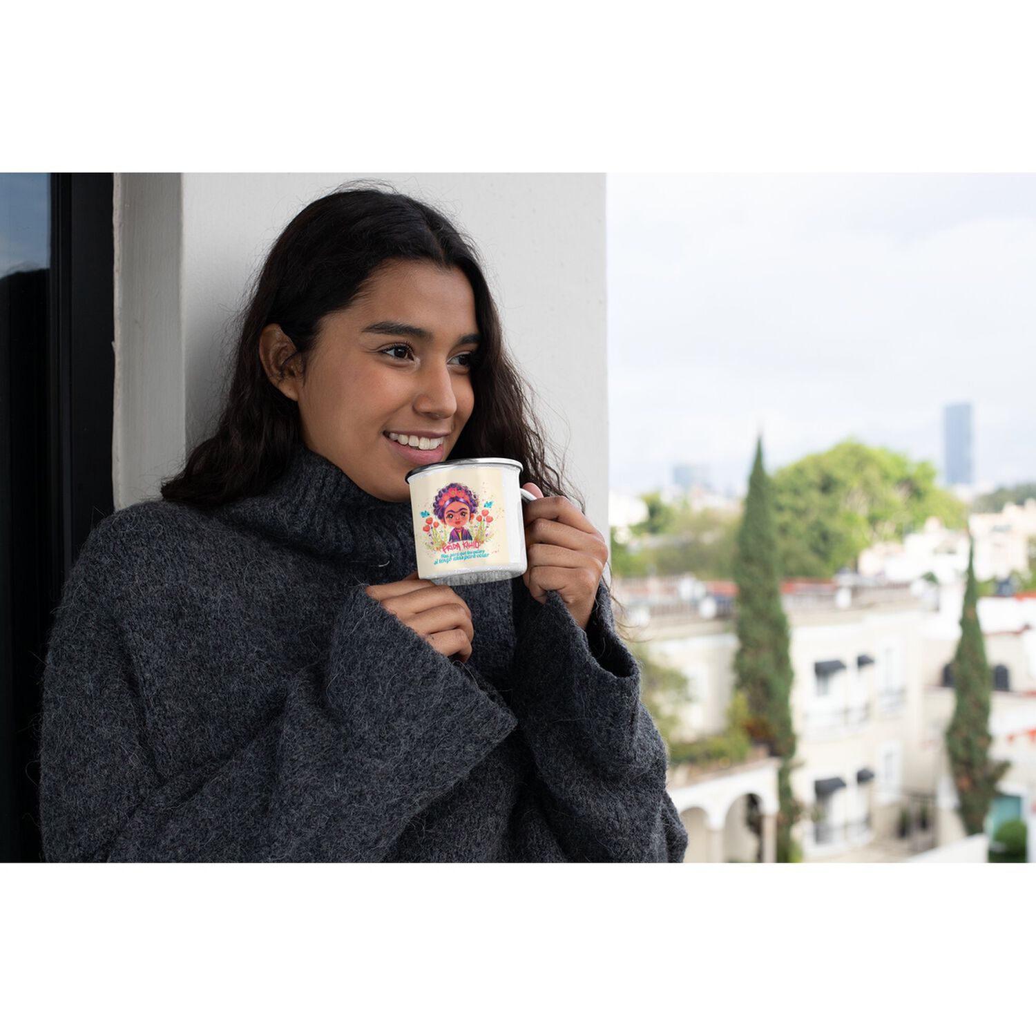 Taza Enlozada Lechera Frida Khalo Pies Para Que Los Quiero image number 3.0