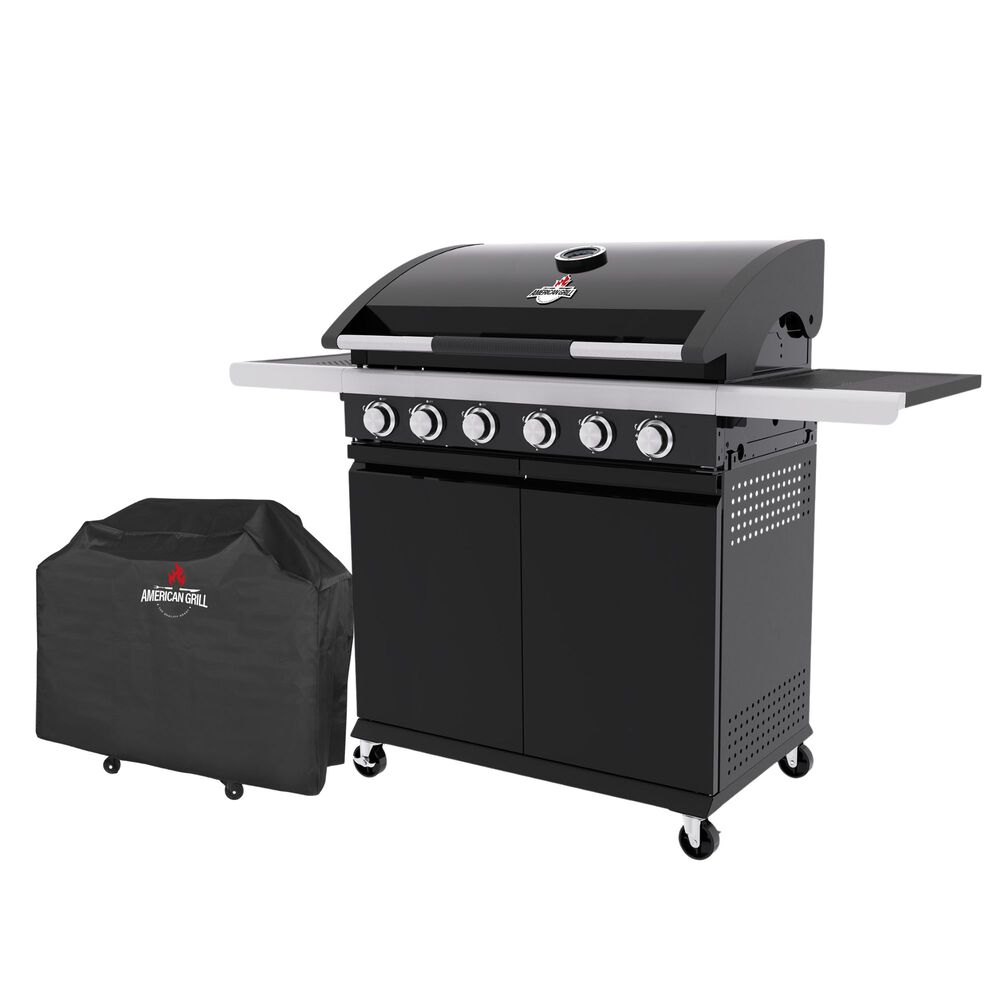 Set Parrilla A Gas 6 Quemadores Texas Black + Funda Xl image number 0.0