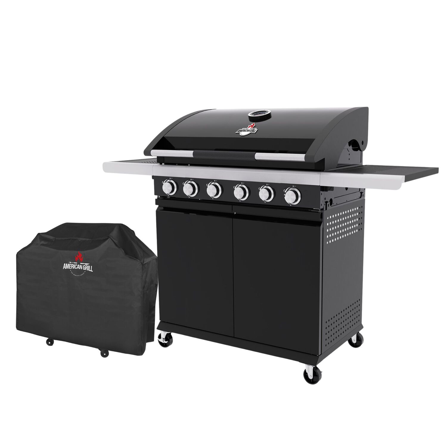 Set Parrilla A Gas 6 Quemadores Texas Black + Funda Xl image number 0.0
