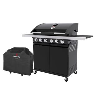 Set Parrilla A Gas 6 Quemadores Texas Black + Funda Xl