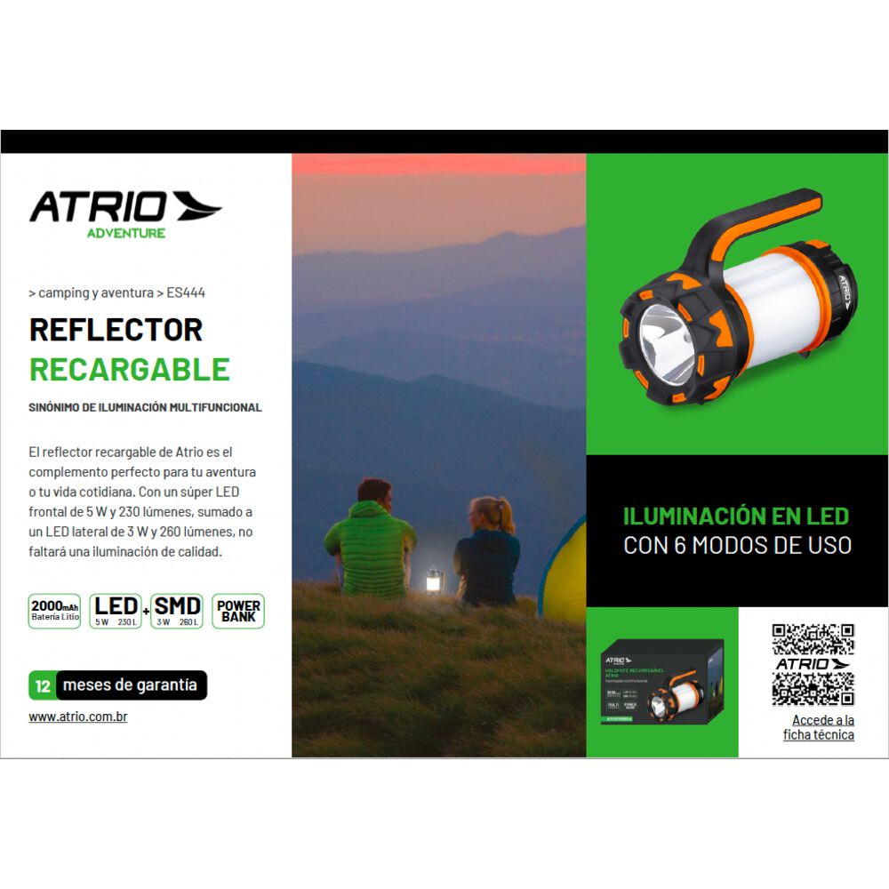 Foco Recargable Led Atrio Es444 image number 3.0
