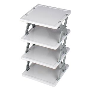 Zapatero Plegable 4 Niveles Gris Organizador De Calzado