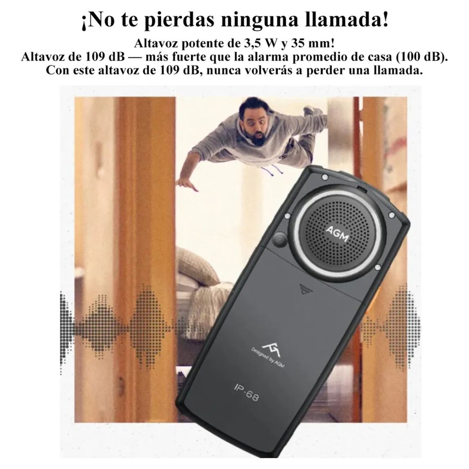 Celular Rugerizado Agm M6 4g | Ip68 | Altavoz 109db | Dual Sim | 2500mah | Linterna T&aacute;ctica image number 6.0