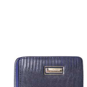 Billetera De Mujer Fresia Azul Carven