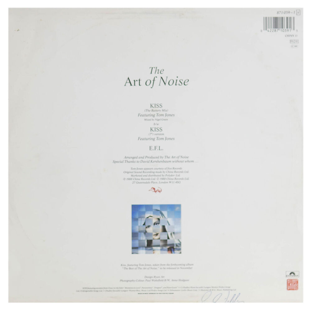 Art Of Noise Ft. Tom Jones - Kiss | 12" Maxi Single Usado image number 1.0