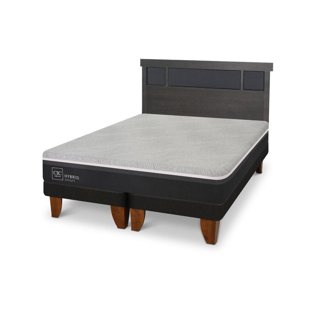 Cama Europea Cic Hybrid Smart / 2 Plazas / Base Dividida + Respaldo image number 1.0