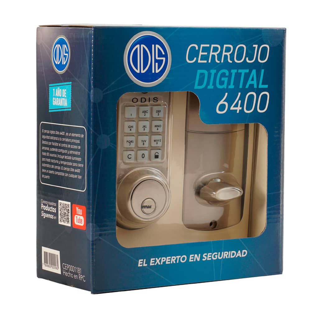Cerrojo Digital Odis 6400 Color Plata image number 10.0