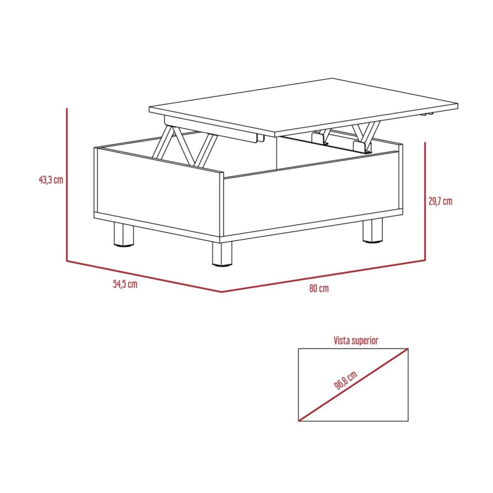 Mesa De Centro Extensible Fm-002o - Cafe Oscuro / Negro image number 9.0